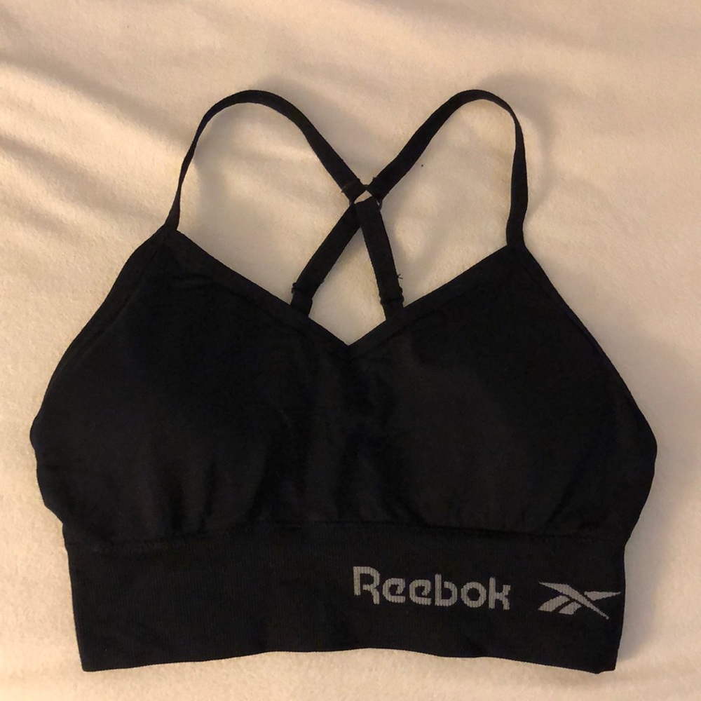 Black Reebok Low Impact Sports Bra with Removable Cups
